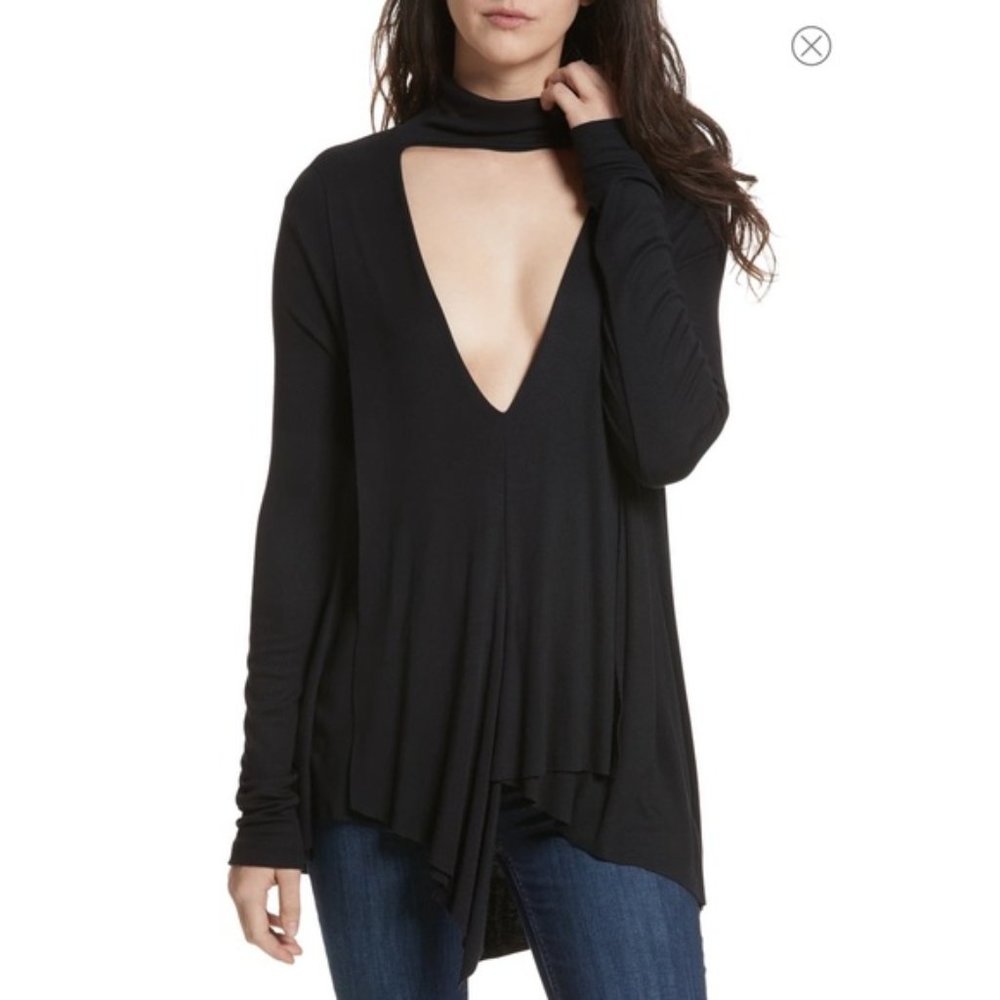 Black Free People Uptown Turtleneck Top